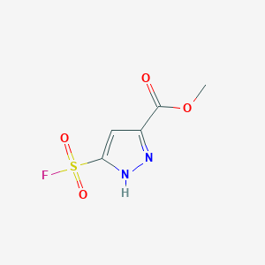 molecular formula C5H5FN2O4S B13559855 methyl 5-(fluorosulfonyl)-1H-pyrazole-3-carboxylate 