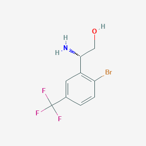 (2S)-2-Amino-2-[2-bromo-5-(trifluoromethyl)phenyl]ethan-1-OL