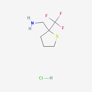 1-[2-(Trifluoromethyl)thiolan-2-yl]methanamine hydrochloride