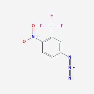 molecular formula C7H3F3N4O2 B13559928 4-Azido-1-nitro-2-(trifluoromethyl)benzene 