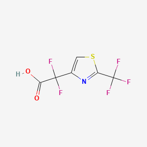 molecular formula C6H2F5NO2S B13559940 2,2-Difluoro-2-[2-(trifluoromethyl)-1,3-thiazol-4-yl]aceticacid 