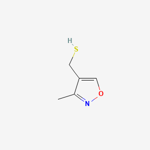 molecular formula C5H7NOS B13560002 (3-Methyl-1,2-oxazol-4-yl)methanethiol 