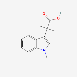 molecular formula C13H15NO2 B13560037 2-methyl-2-(1-methyl-1H-indol-3-yl)propanoic acid 