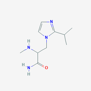 molecular formula C10H18N4O B13560038 3-(2-Isopropyl-1h-imidazol-1-yl)-2-(methylamino)propanamide 