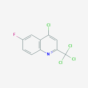 molecular formula C10H4Cl4FN B1356004 4-氯-6-氟-2-(三氯甲基)喹啉 CAS No. 927800-47-3