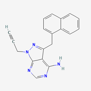 3-(naphthalen-1-ylmethyl)-1-(prop-2-ynyl)-1H-pyrazolo[3,4-d]pyrimidin-4-amine