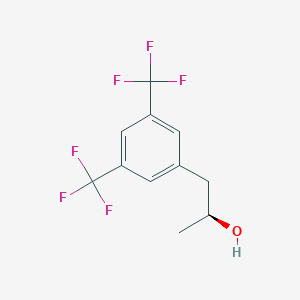 molecular formula C11H10F6O B13560049 (2S)-1-[3,5-bis(trifluoromethyl)phenyl]propan-2-ol 