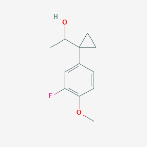 1-[1-(3-Fluoro-4-methoxyphenyl)cyclopropyl]ethan-1-ol