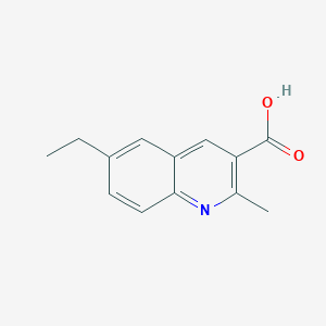 molecular formula C13H13NO2 B1356007 6-乙基-2-甲基喹啉-3-羧酸 CAS No. 92513-36-5