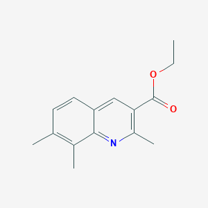 molecular formula C15H17NO2 B1356008 2,7,8-三甲基喹啉-3-羧酸乙酯 CAS No. 892874-89-4