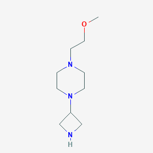 molecular formula C10H21N3O B13560093 1-(Azetidin-3-yl)-4-(2-methoxyethyl)piperazine 