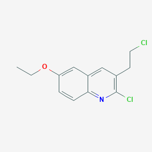 molecular formula C13H13Cl2NO B1356011 2-氯-3-(2-氯乙基)-6-乙氧基喹啉 CAS No. 948294-49-3