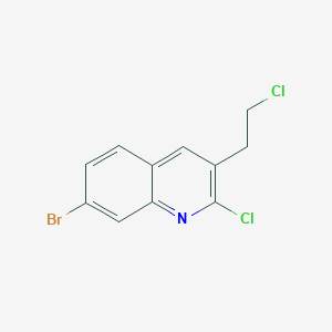 molecular formula C11H8BrCl2N B1356012 2-Chloro-3-(2-chloroethyl)-7-bromoquinoline CAS No. 948294-53-9