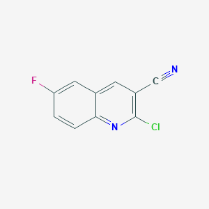 molecular formula C10H4ClFN2 B1356013 2-Chloro-6-fluoroquinoline-3-carbonitrile CAS No. 948291-71-2