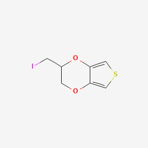 molecular formula C7H7IO2S B13560142 2-(iodomethyl)-2H,3H-thieno[3,4-b][1,4]dioxine 