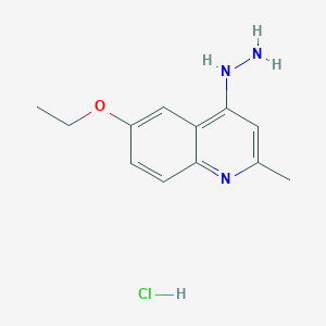 molecular formula C12H16ClN3O B1356019 6-乙氧基-4-肼基-2-甲基喹啉盐酸盐 CAS No. 1071572-37-6