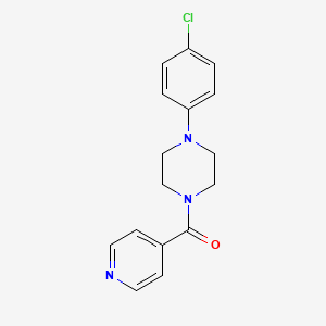 molecular formula C16H16ClN3O B13560196 1-(4-Chlorophenyl)-4-(pyridine-4-carbonyl)piperazine 