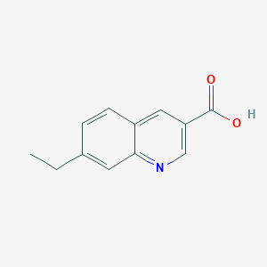molecular formula C12H11NO2 B1356021 7-乙基喹啉-3-羧酸 CAS No. 948290-70-8