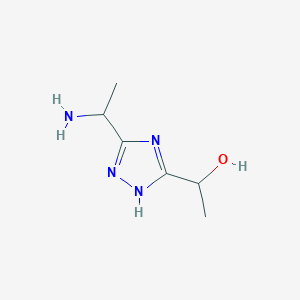 1-(5-(1-Aminoethyl)-4H-1,2,4-triazol-3-yl)ethan-1-ol