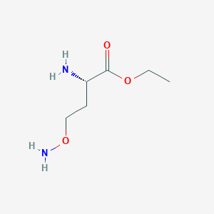 molecular formula C6H14N2O3 B13560241 L-Homoserine,o-amino-,ethyl ester(9ci) 