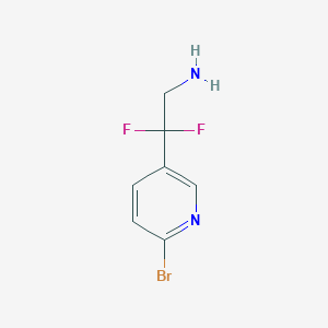 molecular formula C7H7BrF2N2 B13560248 2-(6-Bromopyridin-3-yl)-2,2-difluoroethan-1-amine 