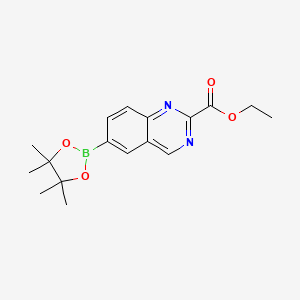 Ethyl 6-(4,4,5,5-tetramethyl-1,3,2-dioxaborolan-2-yl)quinazoline-2-carboxylate