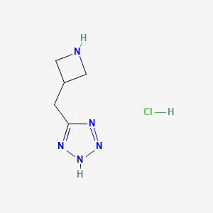 molecular formula C5H10ClN5 B13560270 5-[(azetidin-3-yl)methyl]-1H-1,2,3,4-tetrazole hydrochloride 