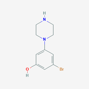 3-Bromo-5-(piperazin-1-yl)phenol