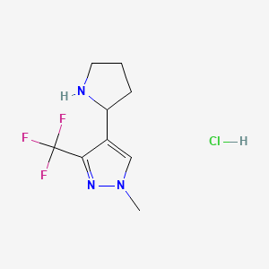 1-methyl-4-(pyrrolidin-2-yl)-3-(trifluoromethyl)-1H-pyrazolehydrochloride