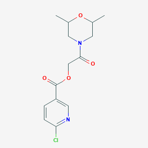 molecular formula C14H17ClN2O4 B13560424 [2-(2,6-Dimethylmorpholin-4-yl)-2-oxoethyl] 6-chloropyridine-3-carboxylate CAS No. 721898-62-0