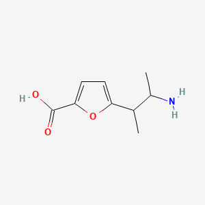 molecular formula C9H13NO3 B13560439 5-(3-Aminobutan-2-yl)furan-2-carboxylicacid 