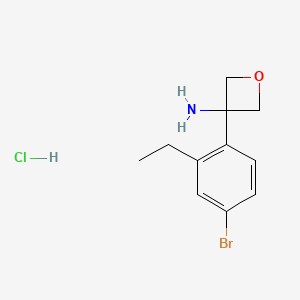 3-(4-Bromo-2-ethylphenyl)oxetan-3-aminehydrochloride