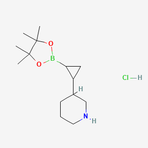 3-[2-(Tetramethyl-1,3,2-dioxaborolan-2-yl)cyclopropyl]piperidine hydrochloride