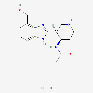 N-[(3S,4R)-3-[4-(hydroxymethyl)-1H-1,3-benzodiazol-2-yl]piperidin-4-yl]acetamidehydrochloride