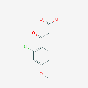 molecular formula C11H11ClO4 B13560501 Methyl 3-(2-chloro-4-methoxyphenyl)-3-oxopropanoate 