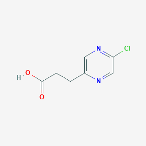 molecular formula C7H7ClN2O2 B13560503 3-(5-Chloropyrazin-2-YL)propanoic acid 