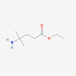 molecular formula C8H17NO2 B13560505 Ethyl 4-amino-4-methylpentanoate 