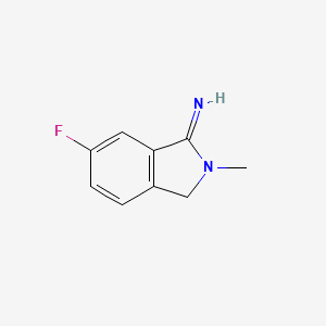 molecular formula C9H9FN2 B13560523 6-Fluoro-2-methylisoindolin-1-imine 