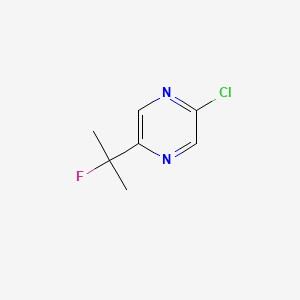 molecular formula C7H8ClFN2 B13560543 2-Chloro-5-(2-fluoropropan-2-yl)pyrazine 