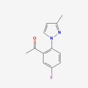 1-(5-Fluoro-2-(3-methyl-1h-pyrazol-1-yl)phenyl)ethan-1-one