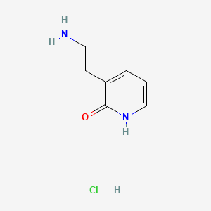 molecular formula C7H11ClN2O B13560557 3-(2-Aminoethyl)pyridin-2-olhydrochloride 