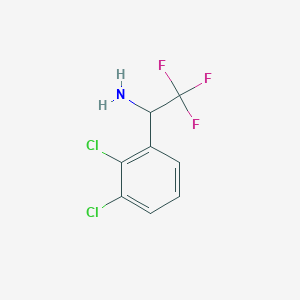 molecular formula C8H6Cl2F3N B13560563 1-(2,3-Dichloro-phenyl)-2,2,2-trifluoro-ethylamine CAS No. 886371-14-8