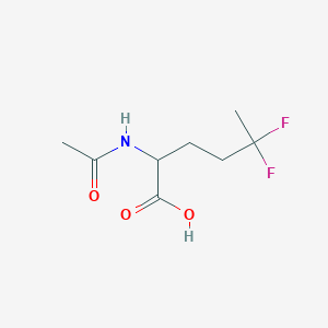 molecular formula C8H13F2NO3 B13560570 2-Acetamido-5,5-difluorohexanoic acid 