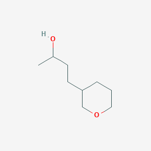 molecular formula C9H18O2 B13560576 4-(Tetrahydro-2h-pyran-3-yl)butan-2-ol 