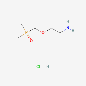 molecular formula C5H15ClNO2P B13560579 2-[(Dimethylphosphoryl)methoxy]ethan-1-aminehydrochloride 