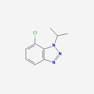 molecular formula C9H10ClN3 B13560581 7-chloro-1-(propan-2-yl)-1H-1,2,3-benzotriazole 