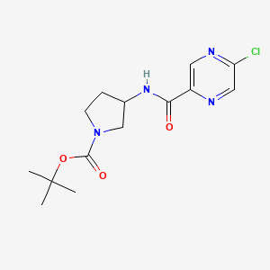 Tert-butyl 3-(5-chloropyrazine-2-amido)pyrrolidine-1-carboxylate