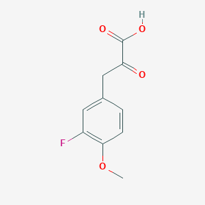 molecular formula C10H9FO4 B13560663 3-(3-Fluoro-4-methoxyphenyl)-2-oxopropanoic acid 