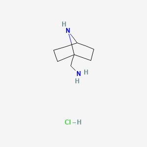 molecular formula C7H15ClN2 B13560666 1-{7-Azabicyclo[2.2.1]heptan-1-yl}methanaminehydrochloride 