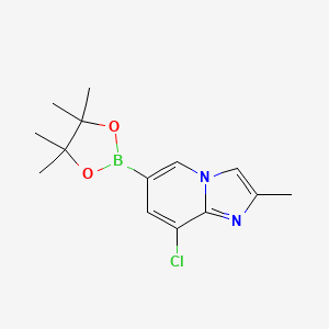 molecular formula C14H18BClN2O2 B13560685 8-Chloro-2-methyl-6-(4,4,5,5-tetramethyl-1,3,2-dioxaborolan-2-yl)imidazo[1,2-a]pyridine CAS No. 2952910-58-4